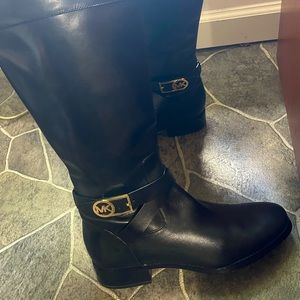 Black knee high Michael Kors boots